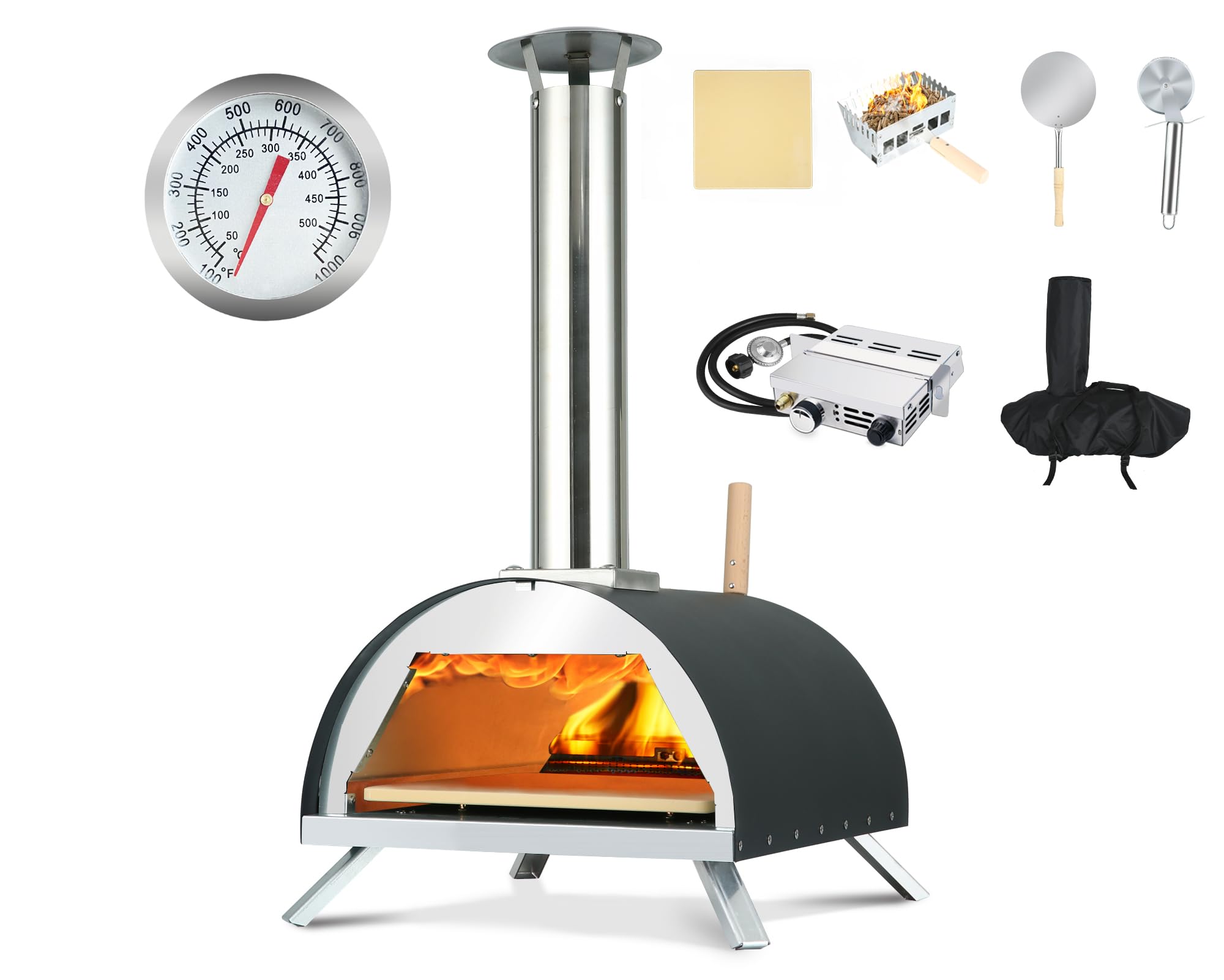Amazon.com: 13r' pizza oven (13 multi-fuel pizza oven) : Patio
